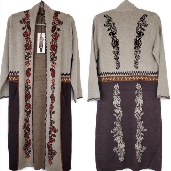 Maxsport Sweaters - NWT Maxsport LA designs cardigan brown XL